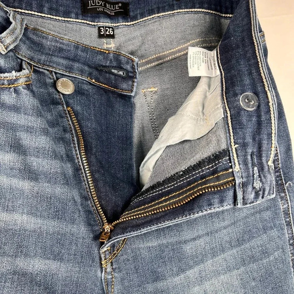 Judy Blue Dad Jean Size 3/26 Jean Denim Blue Straight Leg - Picture 11 of 13